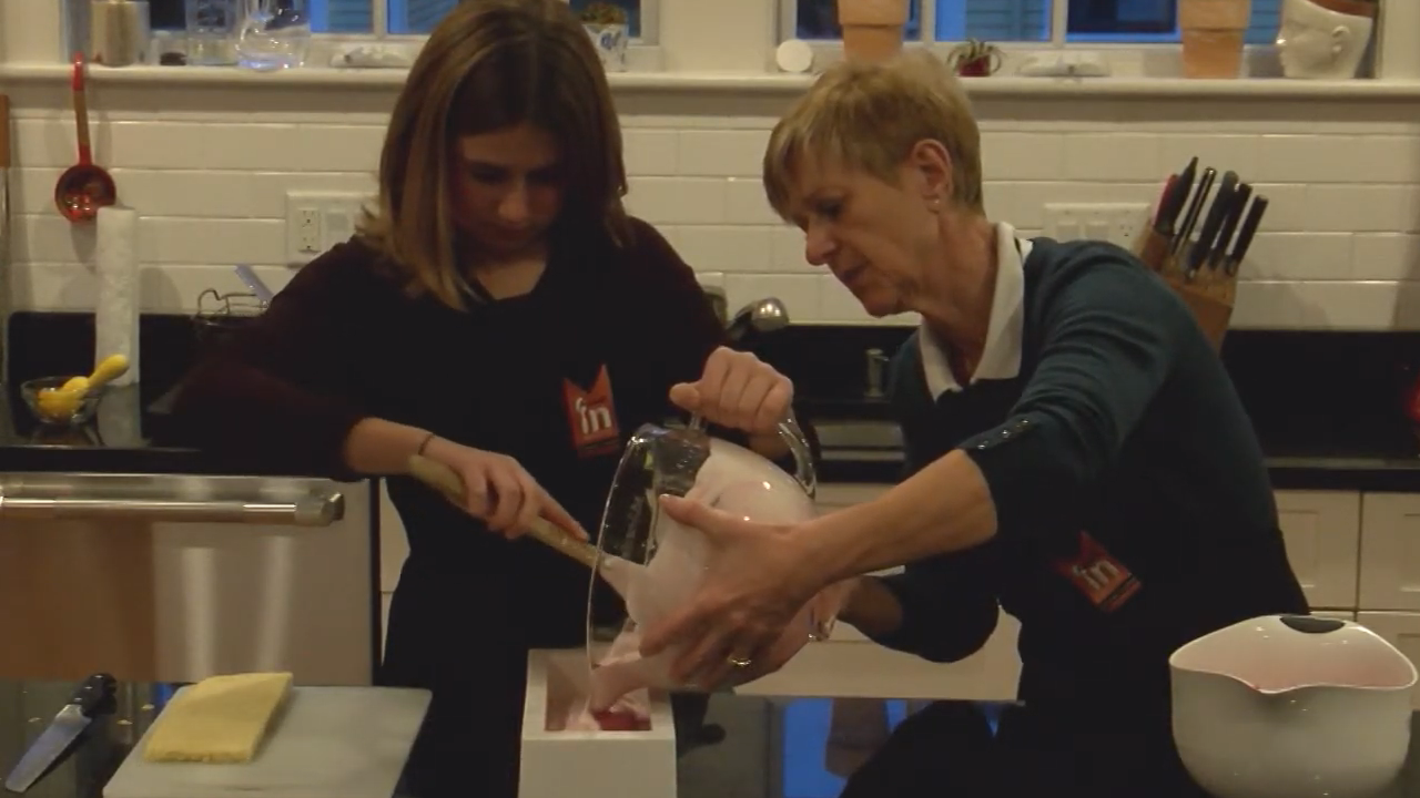 teen cooking RASPBERRY BUCHE