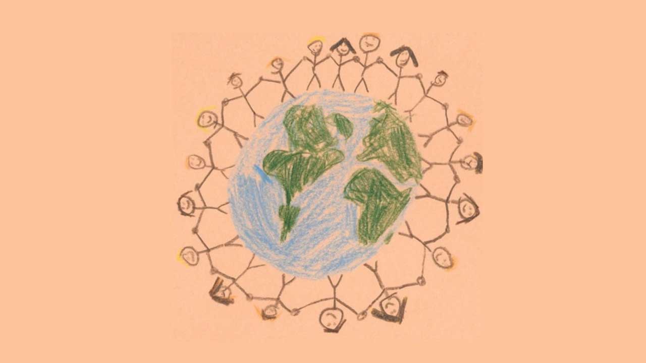 children around earth
